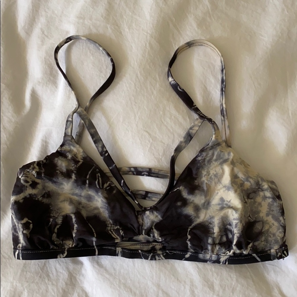 Blue Life Bathing Suit Top with Cut Outs